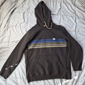 Patagonia Logo Ridge Stripe Uprisal Hoodie, Cone Brown, Men's Large /Women's XL